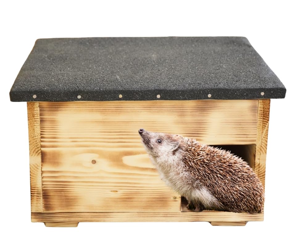 Igelhaus Bausatz aus Holz, Igelhotel Igelhütte für Garten, Meerschweinchenhaus, Nagerhaus, Kleintierhaus, Ganzjährig perfekt für den Igel