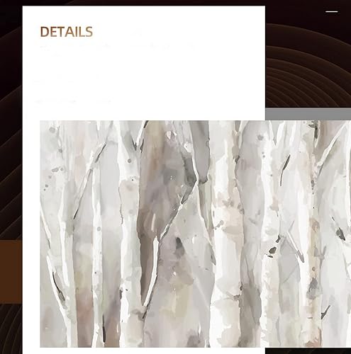 Miniatura 3 de Lienzo de pared de árboles de abedul azul enmarcados para sala de estar, paisaje bosque, pintura de pared para oficina, decoración del hogar, 24 x