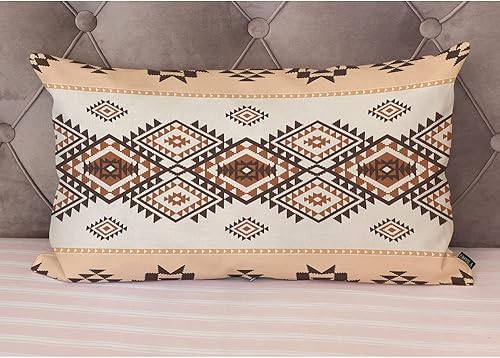 Miniatura 4 de EKOBLA Funda de almohada azteca estilo nativo americano, navajo, étnico, bohemio, patrón geométrico, rústico, fundas de almohada decorativas de