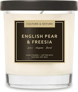 Natural Soy Wax Candle 7oz (English Pear & Freesia)
