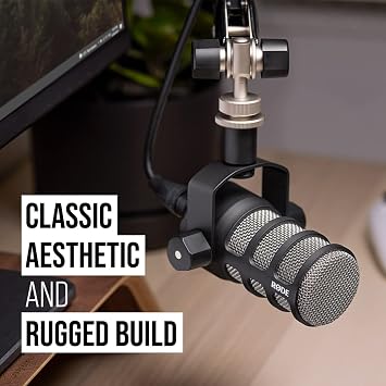 RDE PodMic Cardioid Dynamic Broadcast Microphone XLR Output, Requires Audio Interface (RDECaster, AI-1, or similar). For USB Plug-and-Play, see PodMic USB.