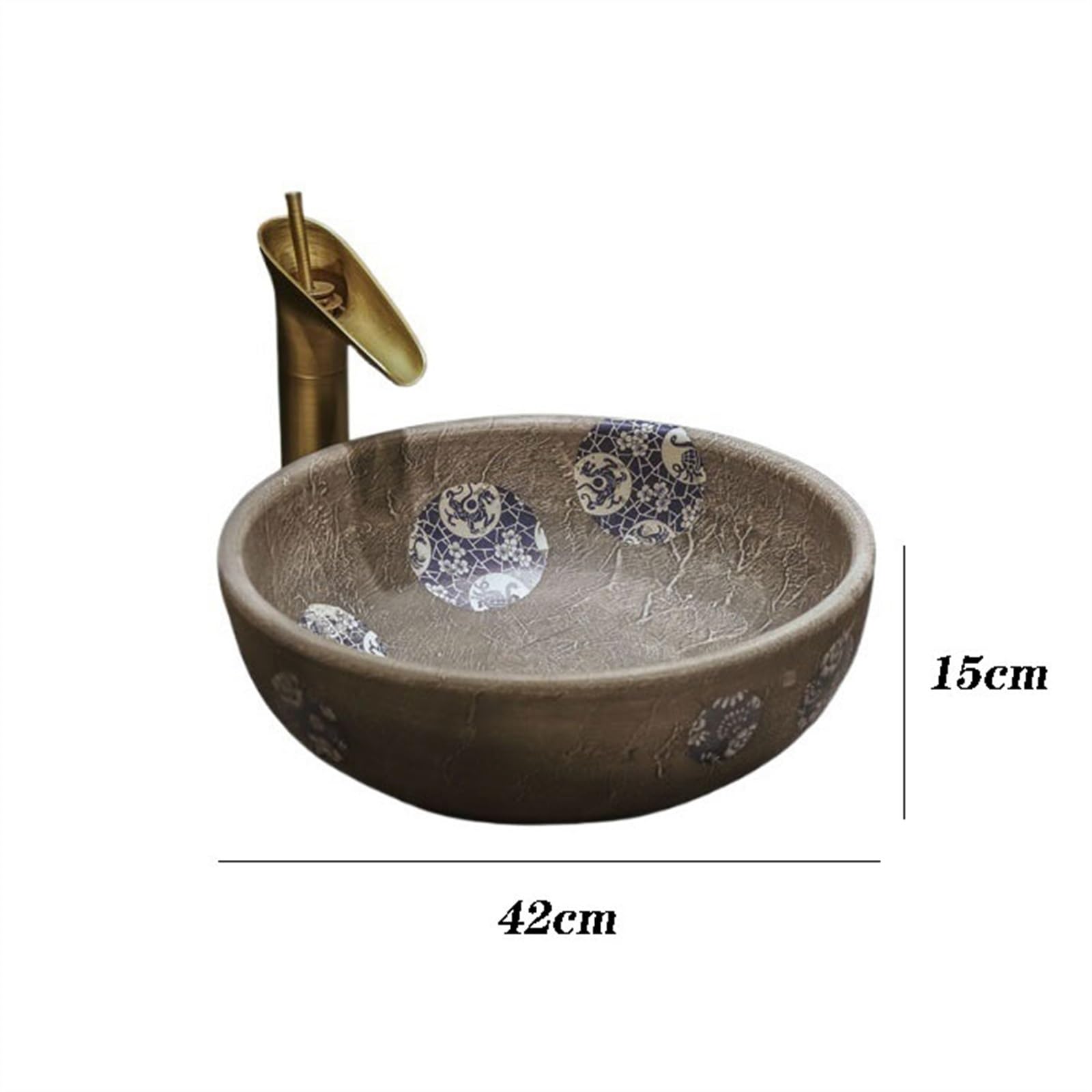 Umywalka Nablatowa, Umywalka Ceramiczna Jingdezhen, Umywalka Antyczna, Umywalka Chińska, Umywalka Okrągła Z Akcesoriami, Umywalka Nablatowa V