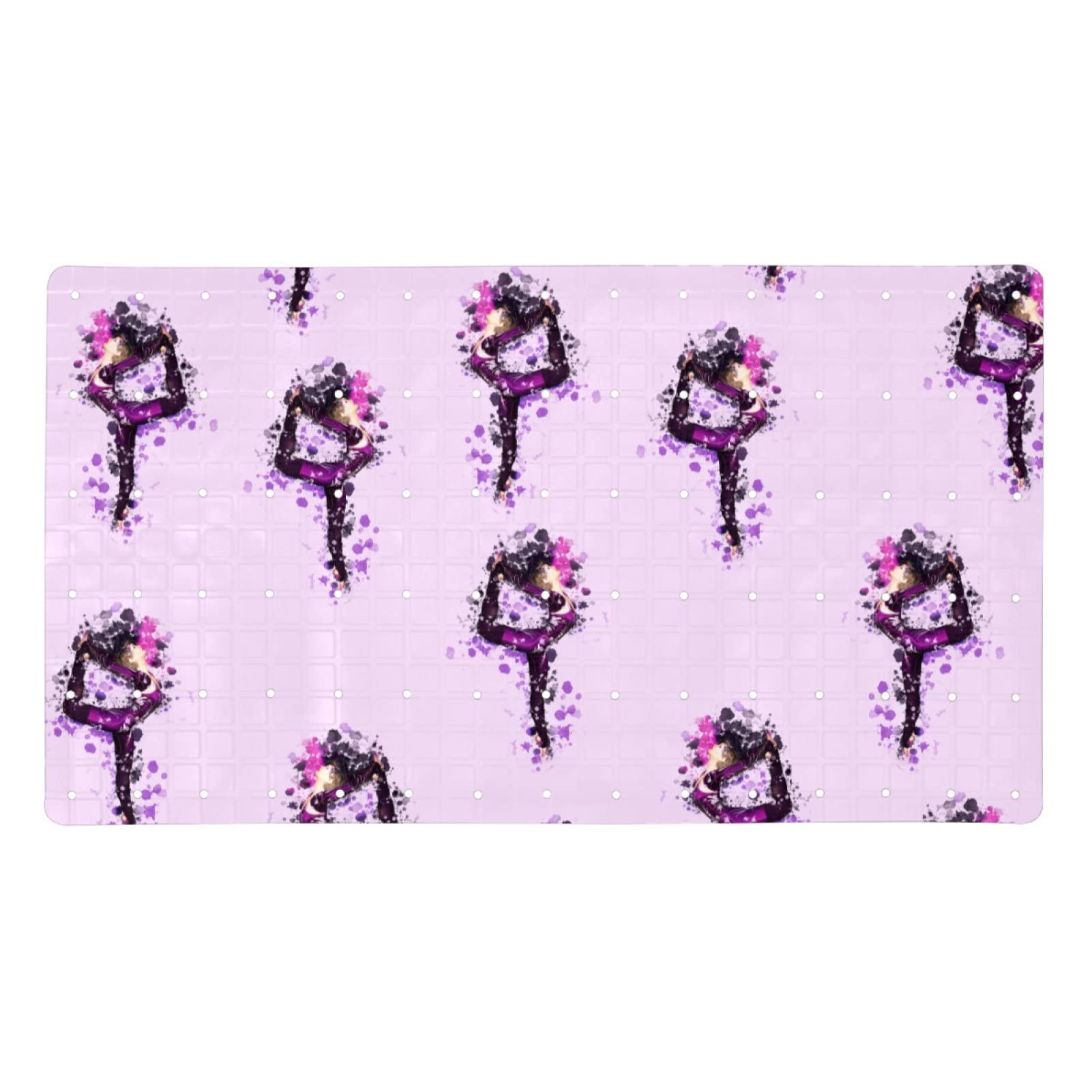 Tapis de bain antidérapant baignoire fille 40x70 évacuation eau