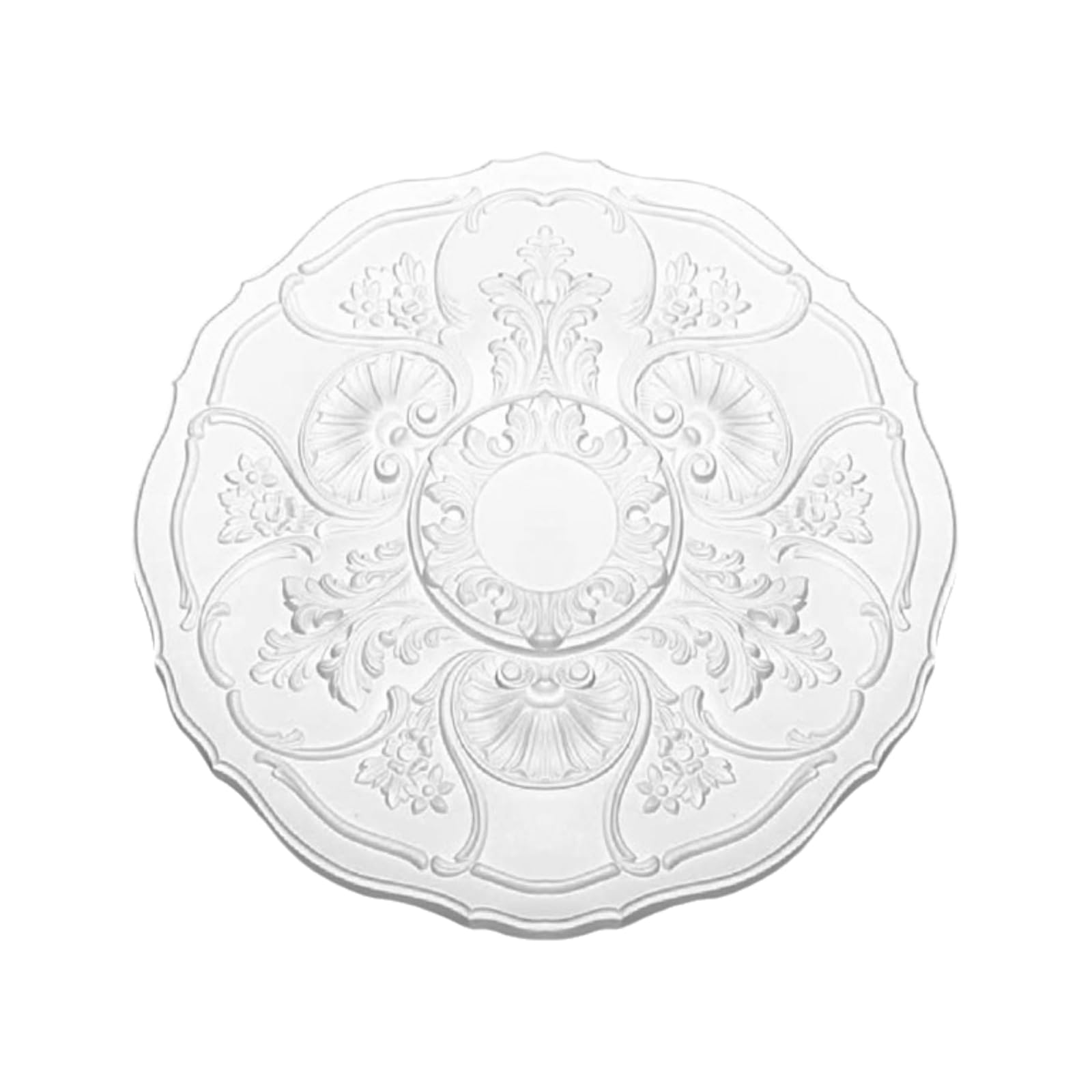 Rosace de plafond ronde en PU pour suspendre ventilateurs et lustres