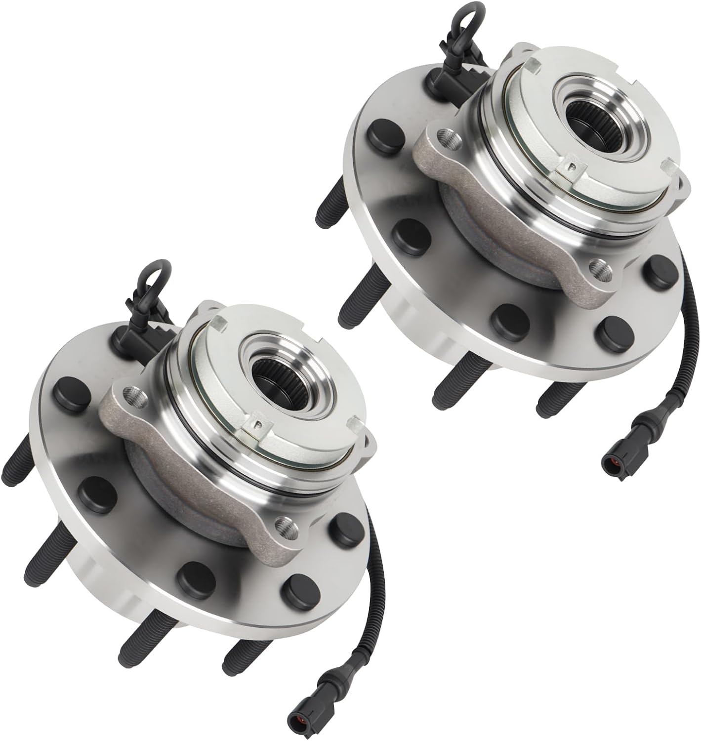 Front Wheel Hub Bearing Assembly for Ford F250 F350 Super Duty for Excursion 99-04 only 4WD w/ABS,8Lugs w/Coarse Thread replacment 515020 2PCS