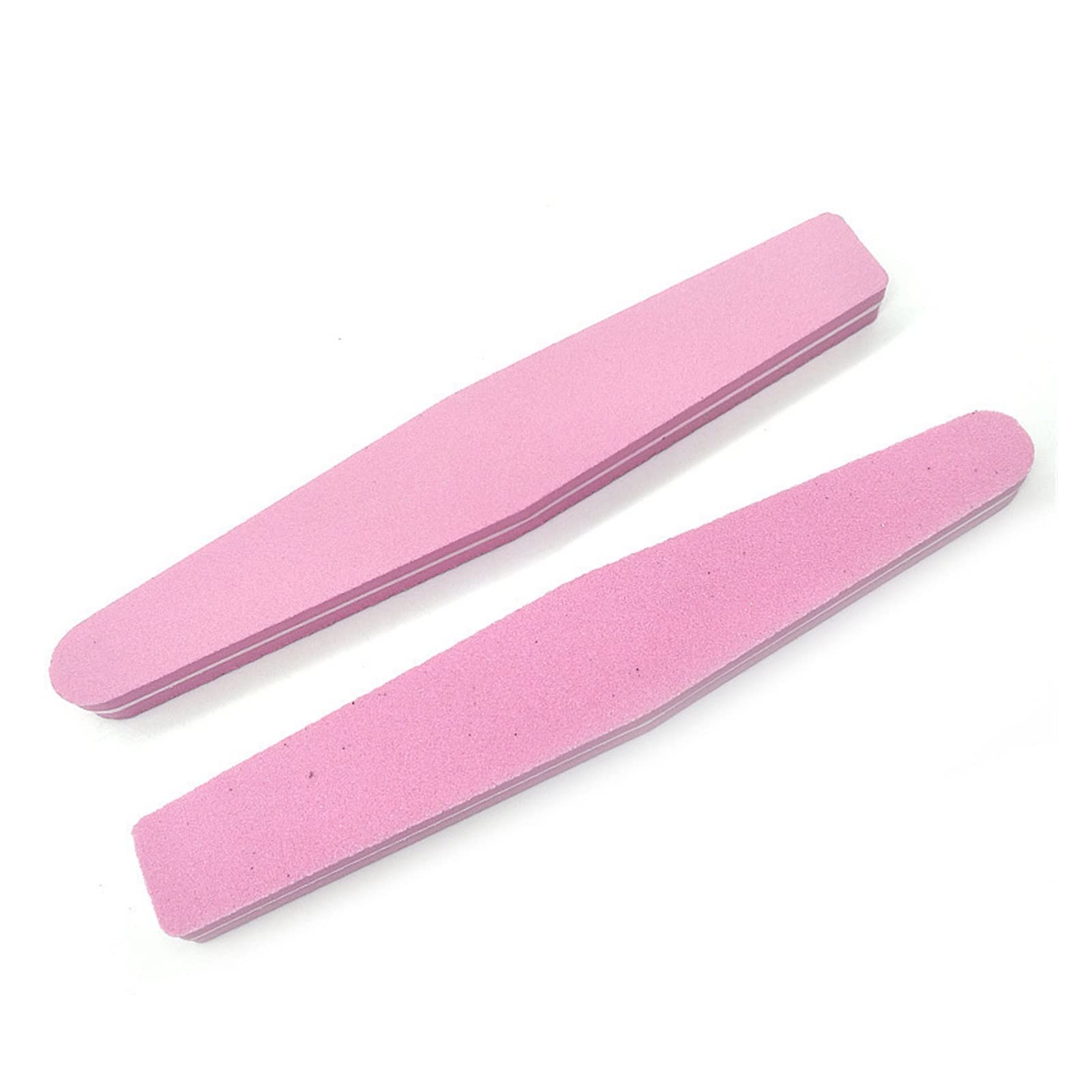 10pcs / Lote Archivos de uñas prismáticos Lijado 100/180 Pink Sponge Style Nail Art Tips Herramienta de manicura UV Búfer de Papel de Lija de Gel (Color : A Pink)