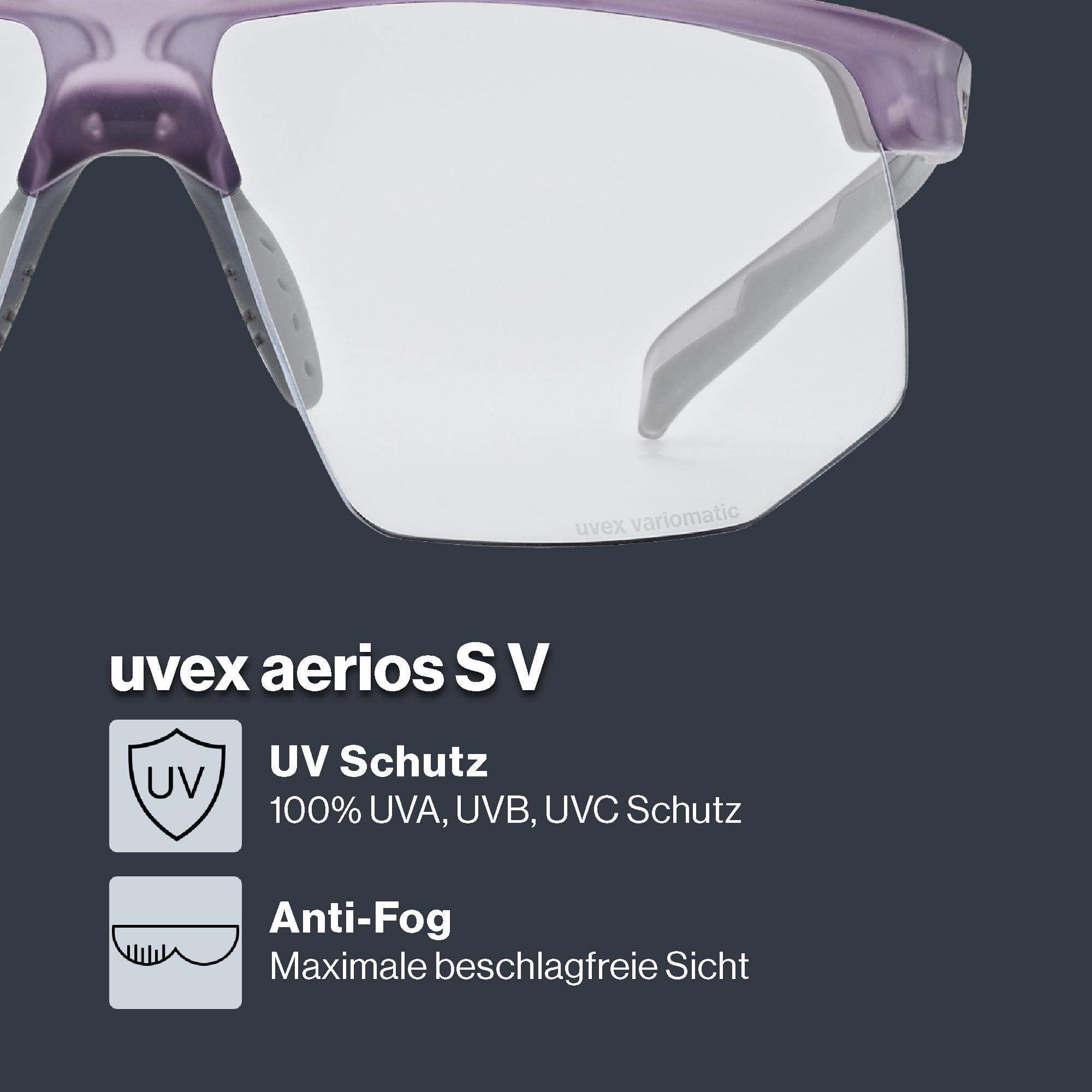 Uvex Damen Aerios S V Sportbrille (1er Pack)