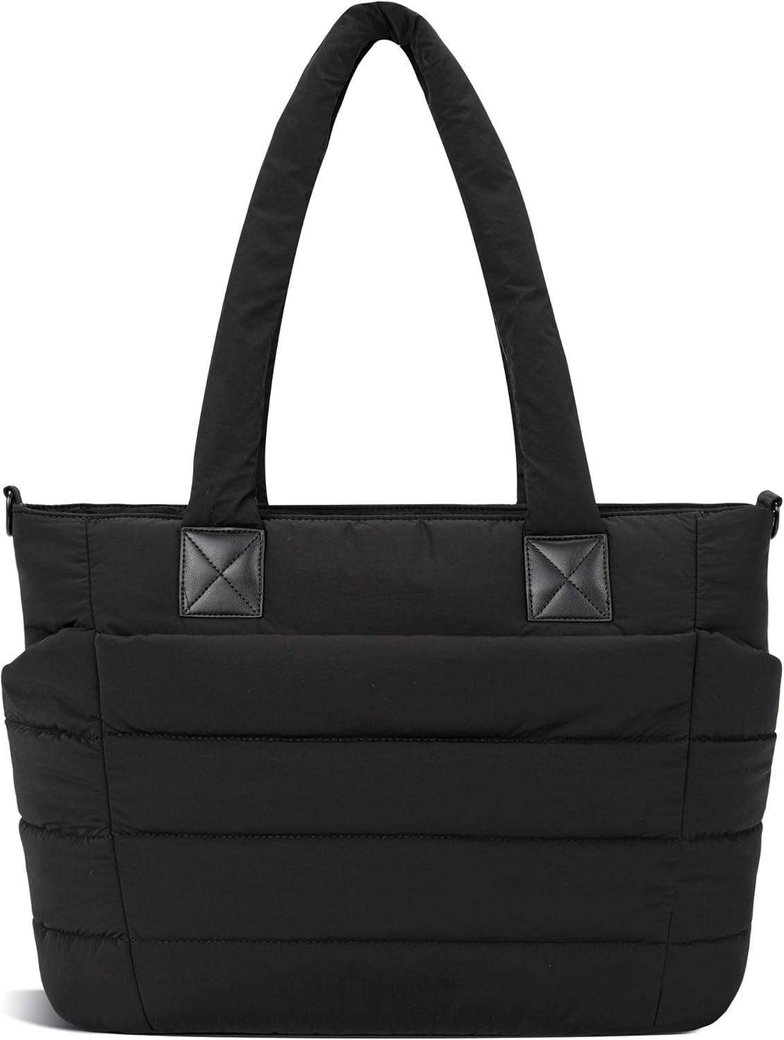 GASSDA Tote Bag for Women Puffer Work Tote Handbag Large Quilted Nurse Bag with Zipper for Travel