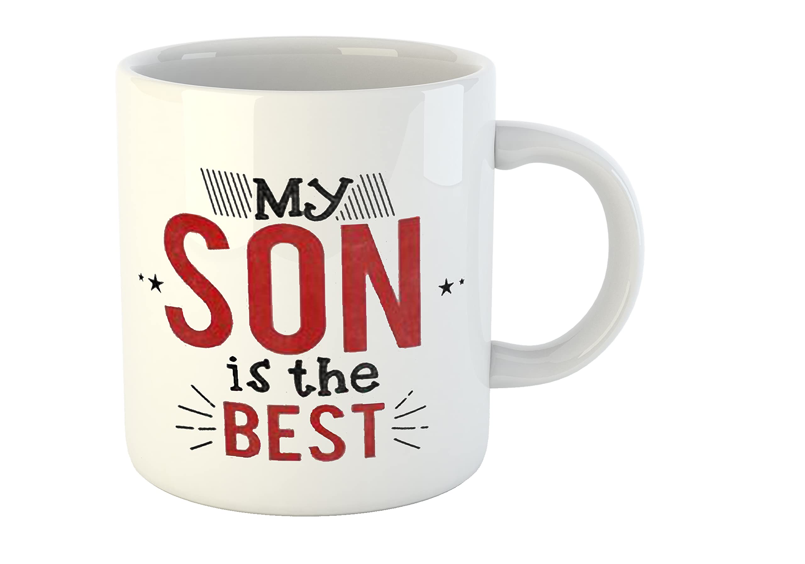 My Son is The Best Printed Ceramic Mug 325ml | Gift for Son, Birthday Gift for Son, Gift for Son Birthday Special
