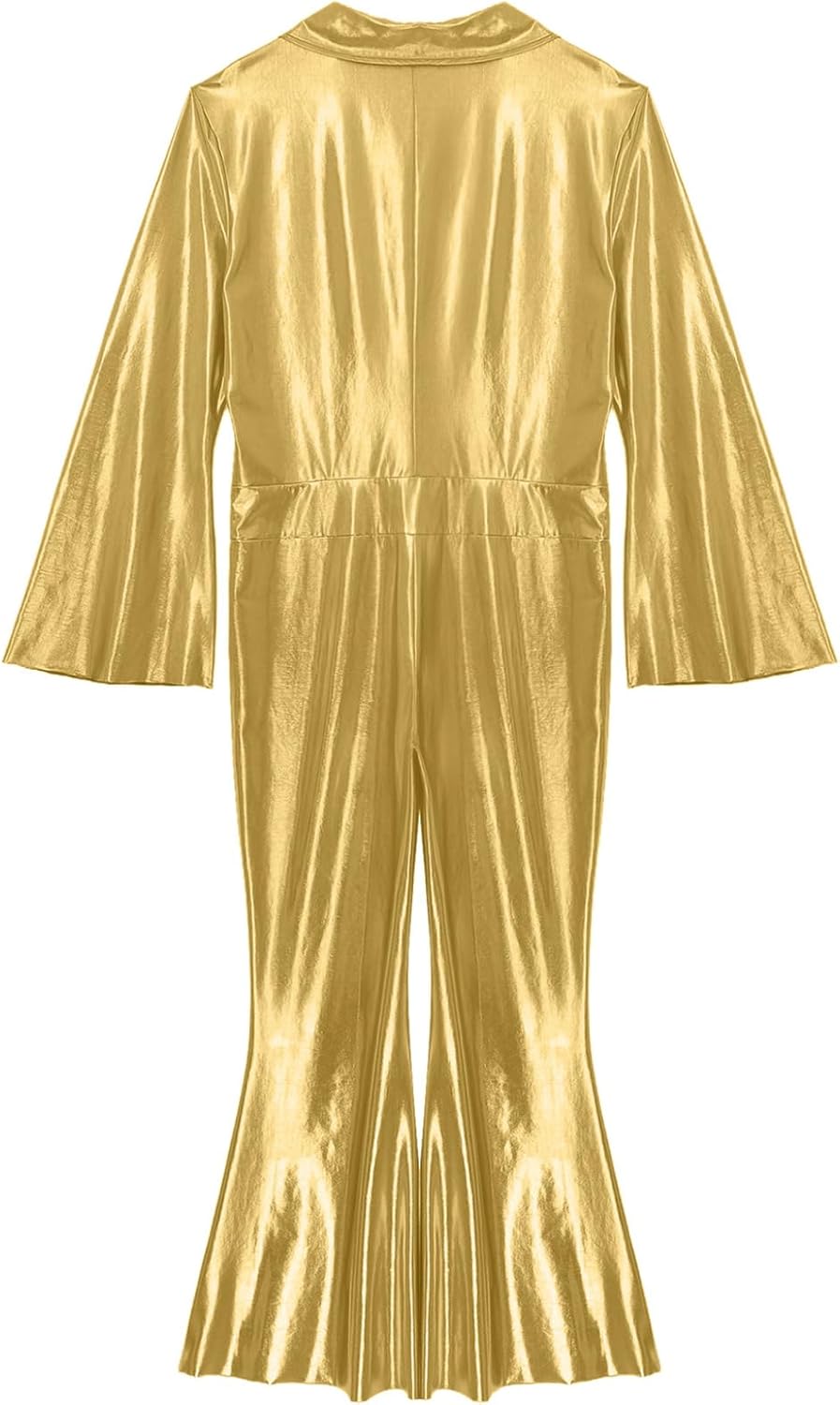 Mens Shiny Metallic Disco Party Jumpsuit One Piece Zentai Zipper Bodysuit Hippie Romper Movie Star Jazz Costume