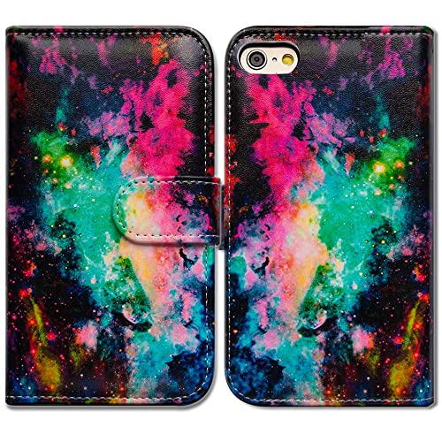 Bcov iPhone SE 3rd Gen Case, Flip Phone Case Wallet Cover with Kickstand