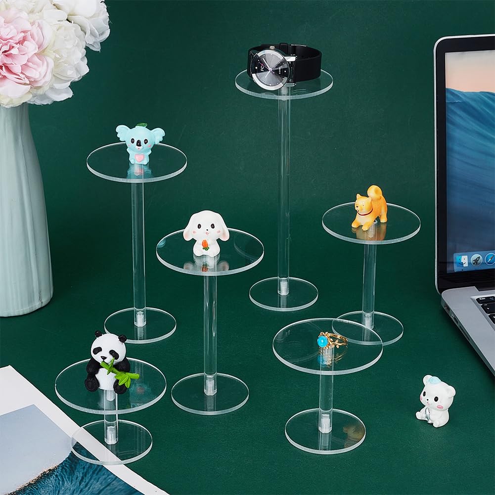 FINGERINSPIRE 6 pezzi Supporto Espositivo In Acrilico per Miniature Volanti 6 misure Supporto Espositivo per Miniature Volanti Da Combattimento Supporto Espositivo per Minifigure In Acrilico