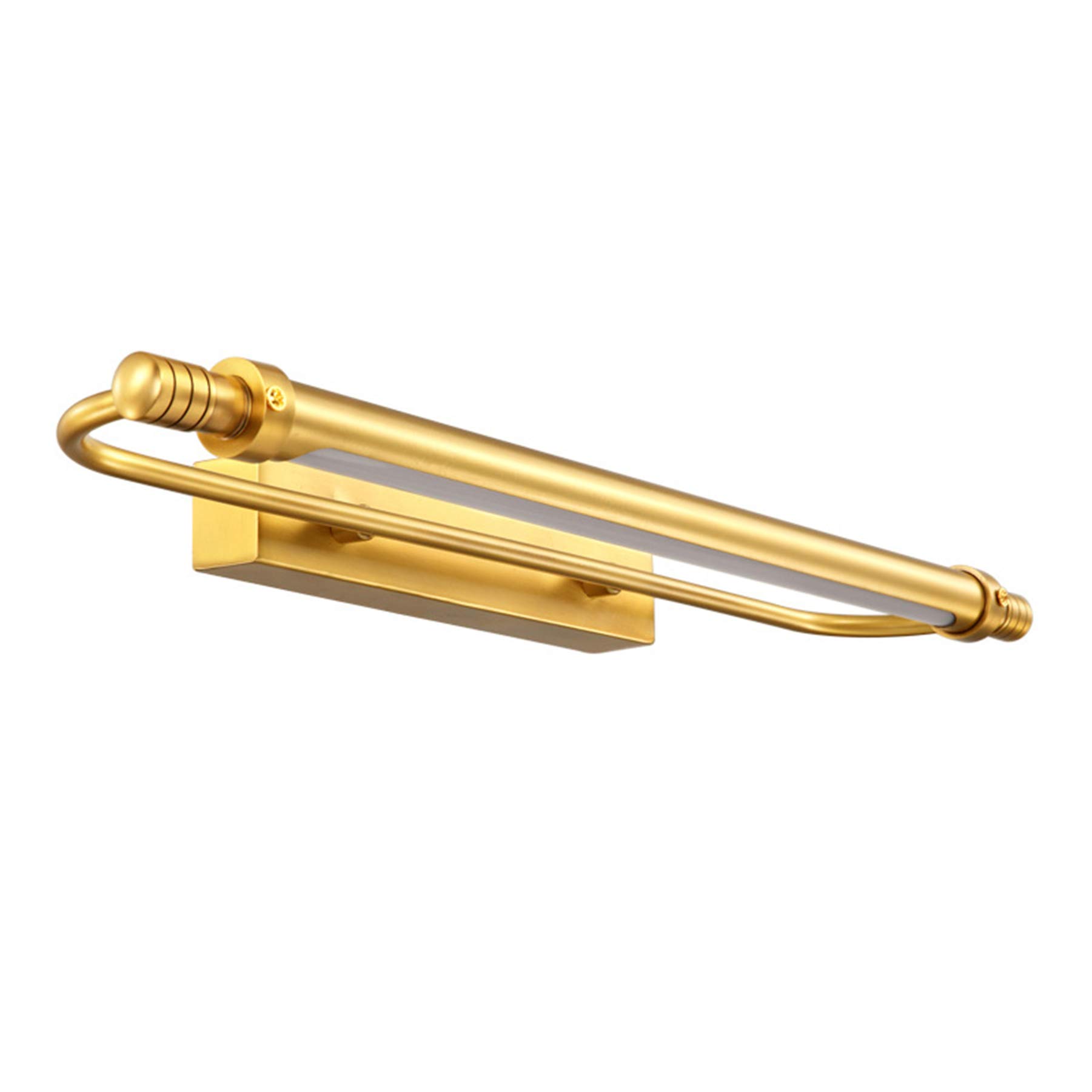 LED-Kupfer-Spiegelleuchte, Moderne Badezimmer-Spiegelleuchte, Warmweiß 3000 K, Make-up-Beleuchtung, Messing-Finish, Spiegelfrontleuchte, Badschrankleuchte, 53 cm, Nicht dimmbar, 6 W