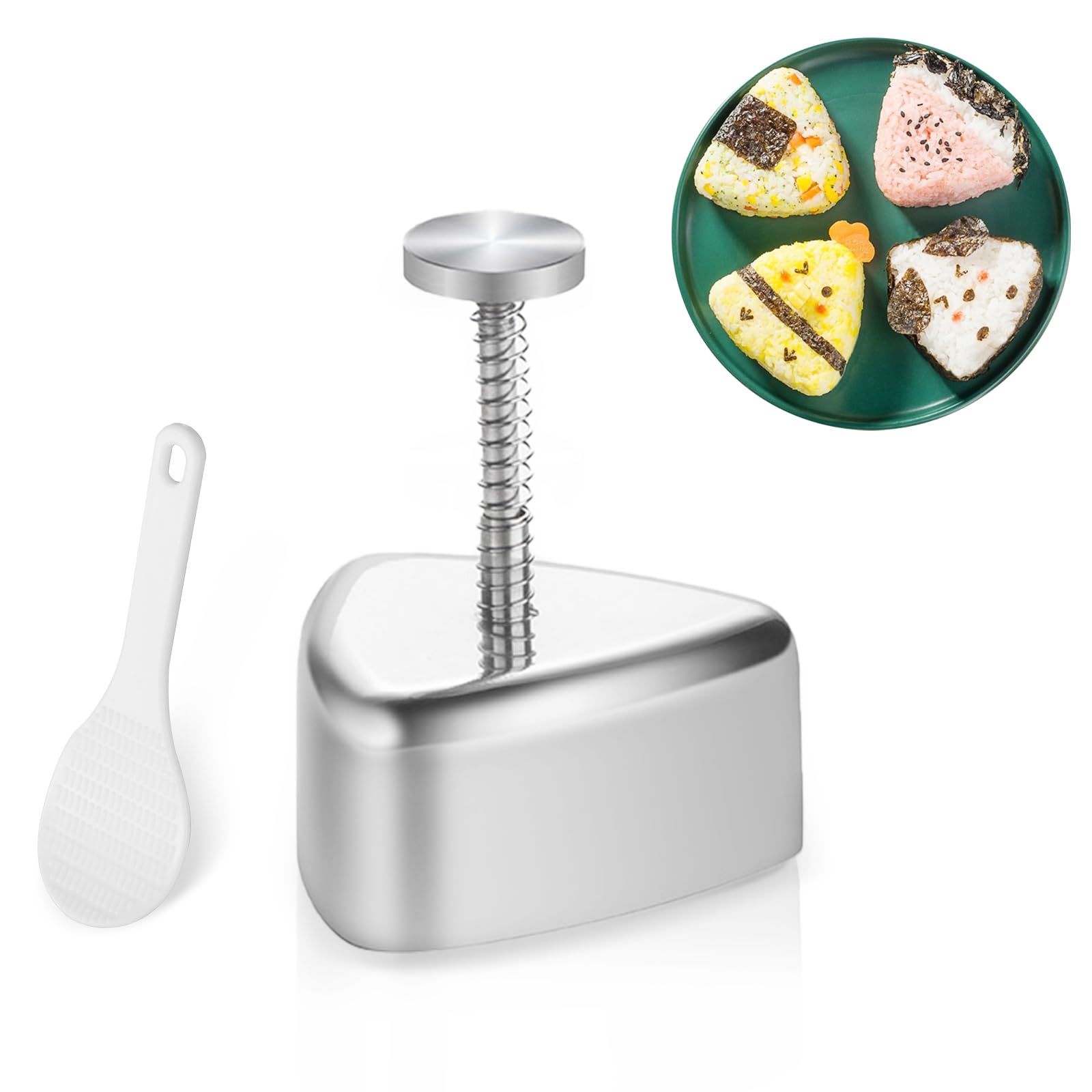 Stampini Per Onigiri E Sushi - 8 Pezzi, Forme Gatto, Cuore, Fiore, Triangolo, Materiale Alimentare - Foto 4