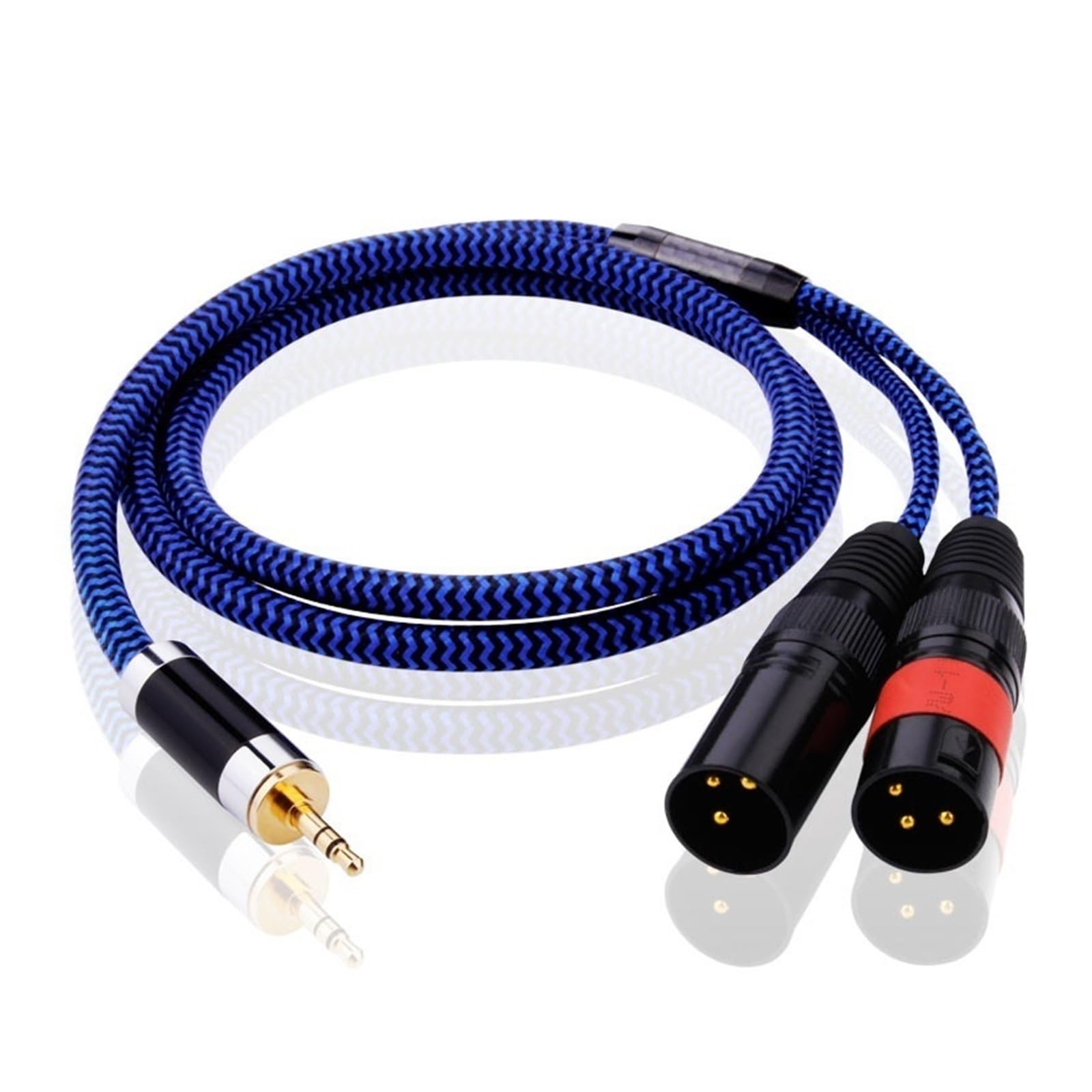 Cavo Audio AUX OCC 6N Stereo Da 3,5 Mm Maschio A Doppio For Mixer PC Microfono Adattatore Splitter A Y(2 Meters)