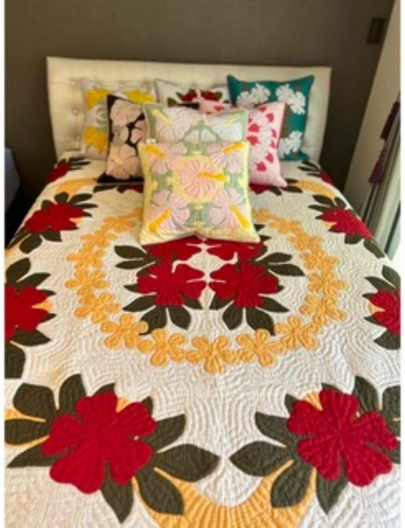 ＜正規品＞高級ベッドカバー♡ダブル♡イリマレイ♡セルドングリーン♡ハワイアン 正規品＞高級ベッドカバー♡ダブル♡イリマレイ♡セルドングリーン