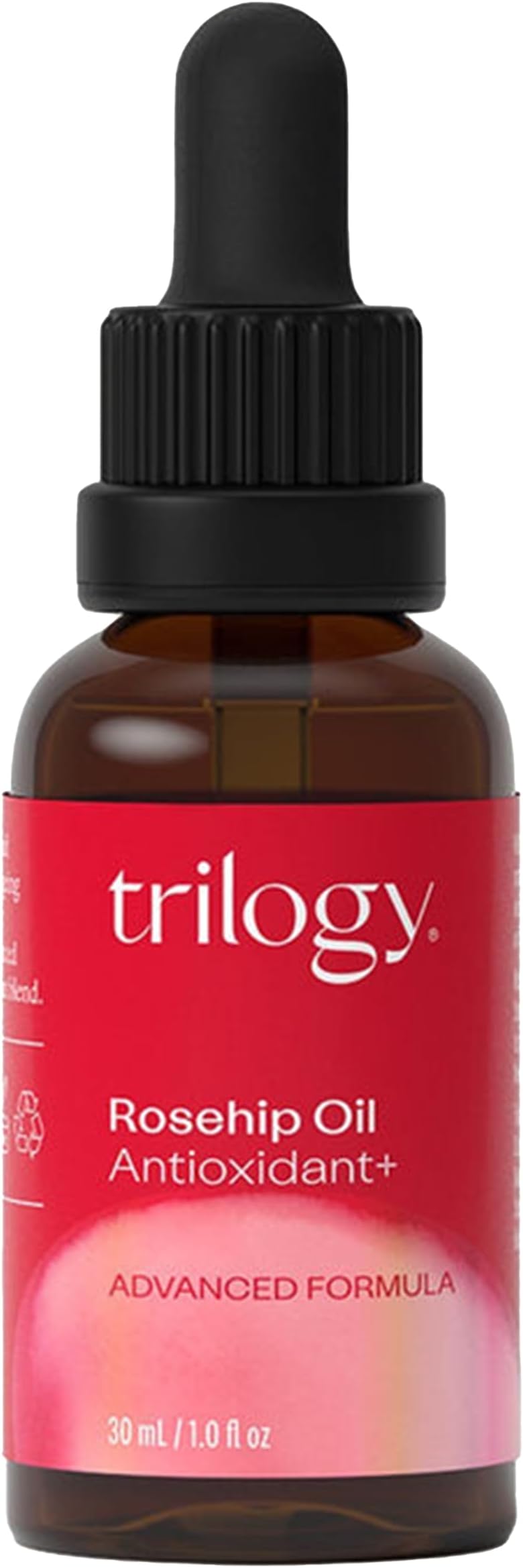 Trilogy Rosehip Oil Antioxidant+, Certified Organic Hydration & Repair Beauty Oil, 1.0 fl oz