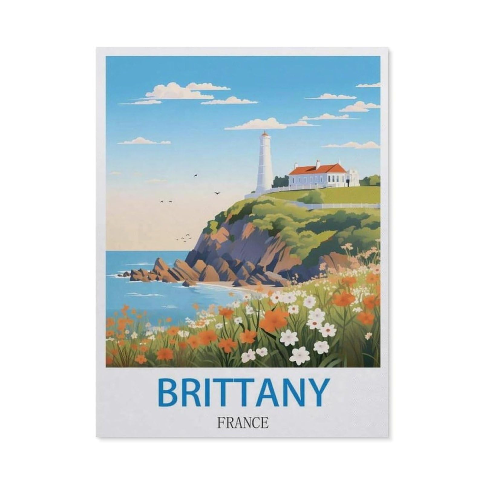 BEAYODKP DIY Diamond Painting，Brittany France（40x50cm）
