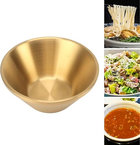 Miniatura 3 de Fdit Gigicloud - Cuenco para mezclar de acero inoxidable, cuenco profundo de acero inoxidable 304 con diseño de doble capa, ideal para cocinar,