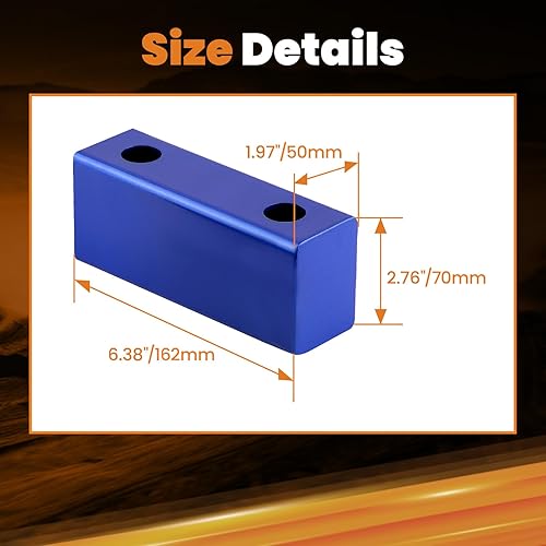 Miniatura 4 de Tuningsworld Kit de bloque de bajada de 3 pulgadas y kit de pernos en U para Chevy C10 trasero 1960-1972 Kit de bloque de bajada de resorte de hoja