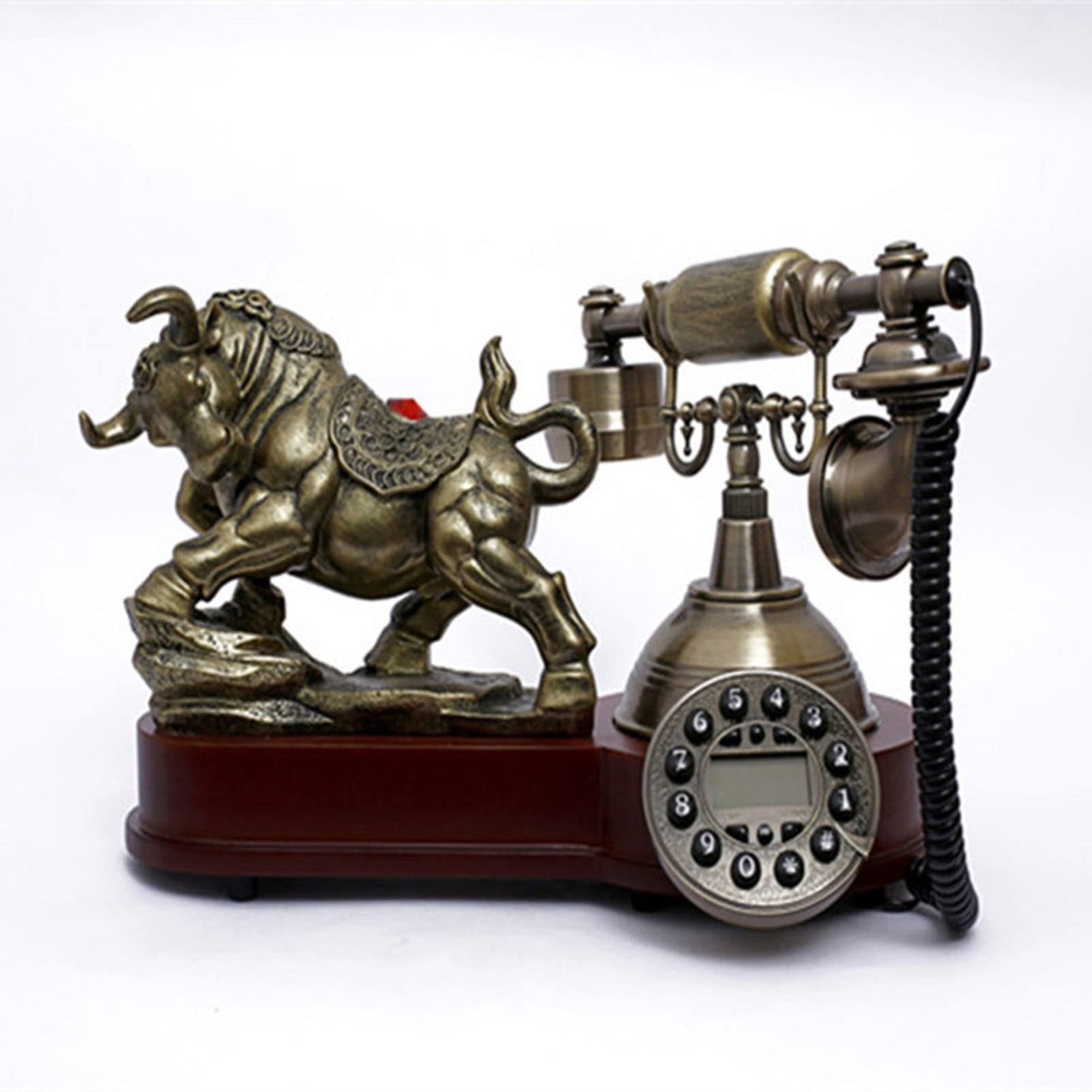 Vintage telefon przewodowy retro staromodny stacjonarny telefon stacjonarny do domu biura kawiarni baru dekoracja