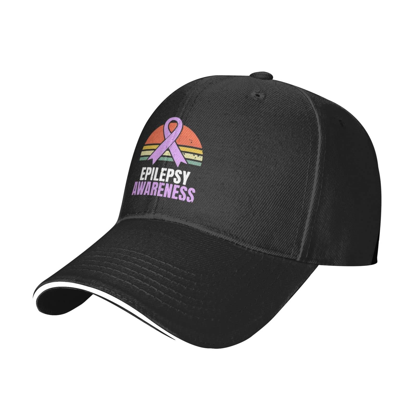 Rfshop Unisex #47 Epilepsy Awareness Baseball Cap, Trucker Hats Vintage Cotton Dad Hat For Men Women Black