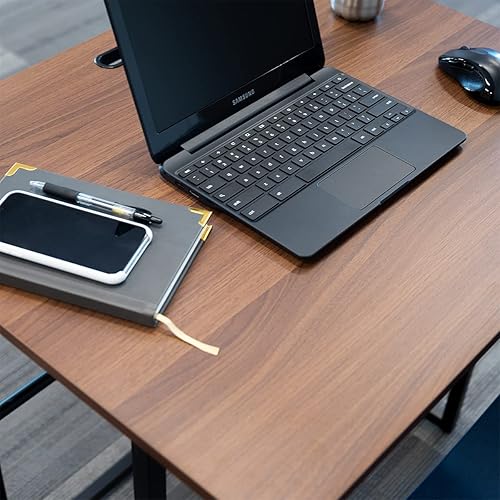 Miniatura 8 de Stand Up Desk Store Escritorio plegable portátil con asa de transporte (marco negroparte superior de arce oscuro, 31 pulgadas de ancho)