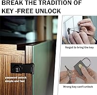 Vista 4 de Cerraduras de cerrojo giratorio con contraseña mecánica, cerradura de seguridad para puertas pequeñas, armarios, puerta de granero, baño, al aire