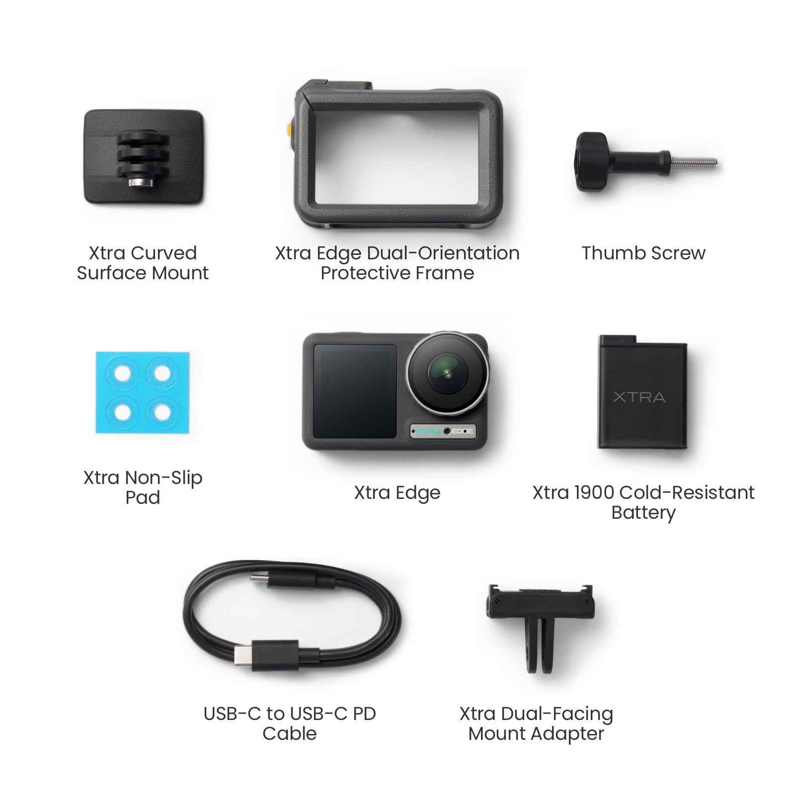 Xtra Action Camera, 1/1.3" Sensor & 4K Cinematic Video, Hyper Stabilization, Waterproof Camera to 52 Ft, 3-Hour Battery, Universal Quick Mount, Vlogging Camera for Adventure Photography