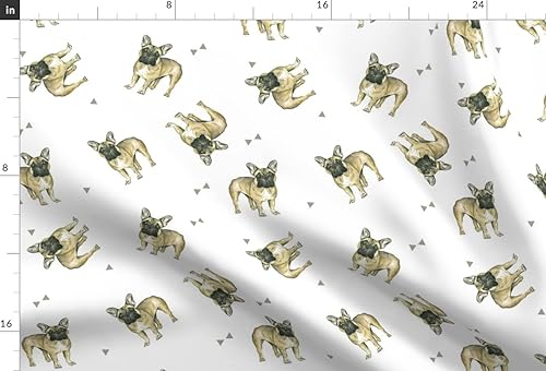 Miniatura 10 de Spoonflower Tela  Bulldogs franceses Bulldog francés perro cachorro impreso en pétalo, tela de algodón de la firma Fat Quarter  costura acolchado