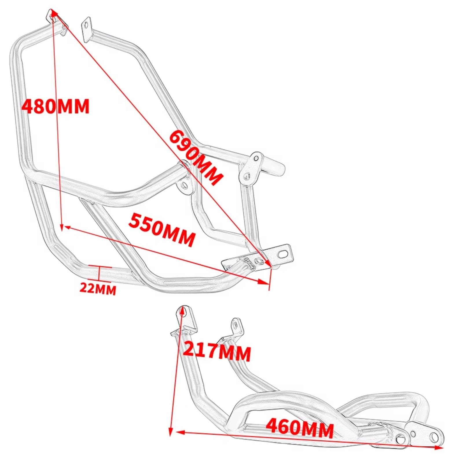 Protezione Paraurti Moto Per Benelli Per TRK 251 BJ 250 2018-2025