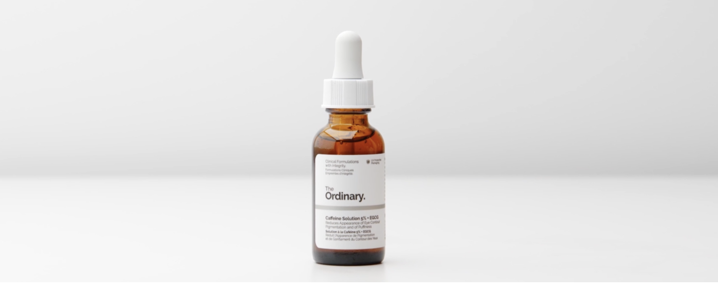 The Ordinary Caffeine Solution 5% + EGCG, Depuffing Eye Serum for Dark Circles and Tired Eyes