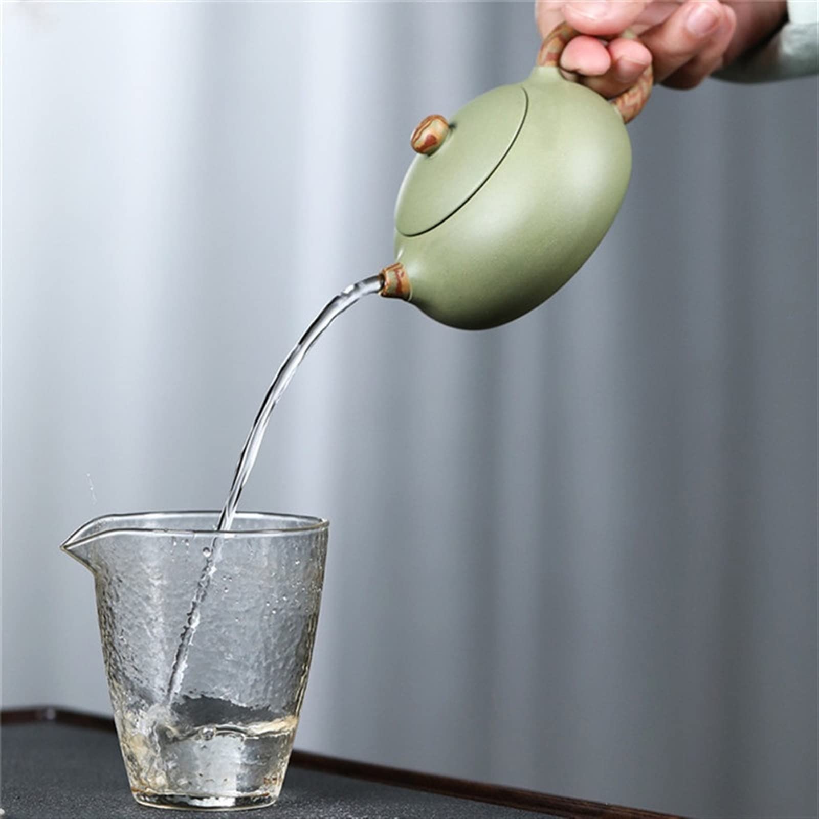 190ml Handmade Herbata Doniczki Fioletowy Clay Teapot Beauty Czajnik Raw Rewe Green Clay Boutique Teaware Chinese herbata ceremonia prezent Wykonany Ręcznie (Color : 190ml)