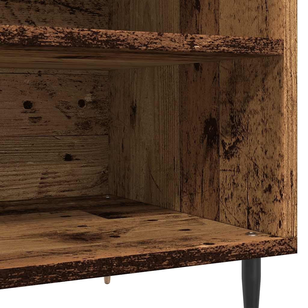 Hothingwell Mobile Porta Dischi Legno Antico 84,5x38x48cm Truciolato per Giradischi e Vinili