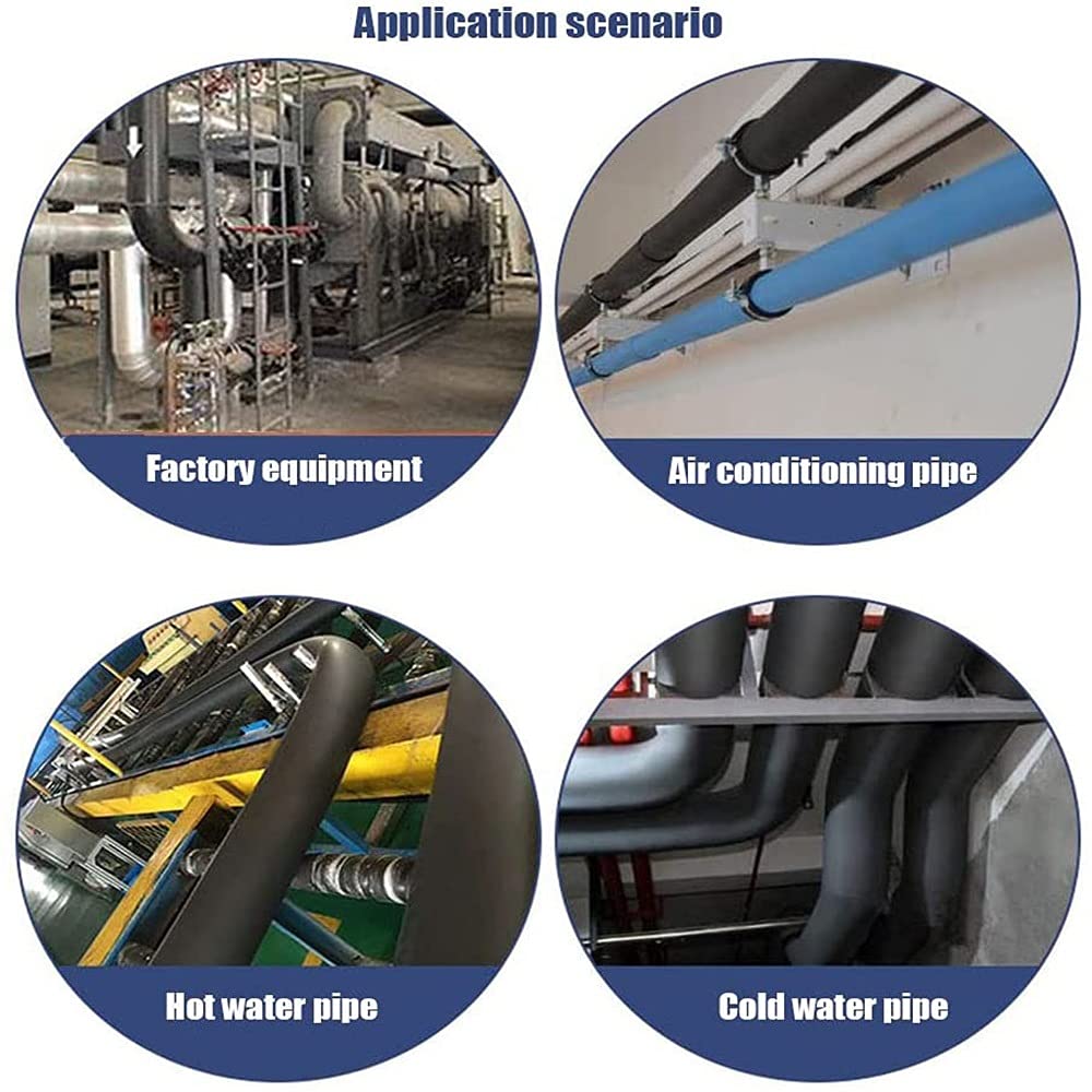 Black Foam Pipe Insulation Tube - 1.7m Long, 9mm Thick, Various Inner Diameters (6-48mm) For Antifreeze & Heat Protection