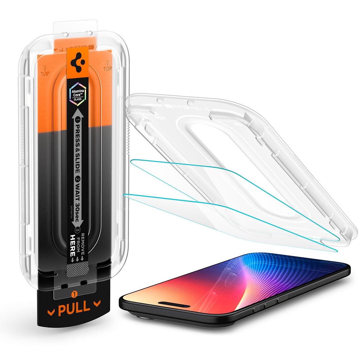 Spigen EZ Fit Pro Tempered Glass Screen Protector Guard for iPhone Air [2 Pack]