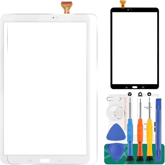 Touch Screen Digitizer Replacement for Samsung Galaxy Tab A 10.1 T580 T585 SM-T580 SM-T585 with Tools (Not Include LCD) White