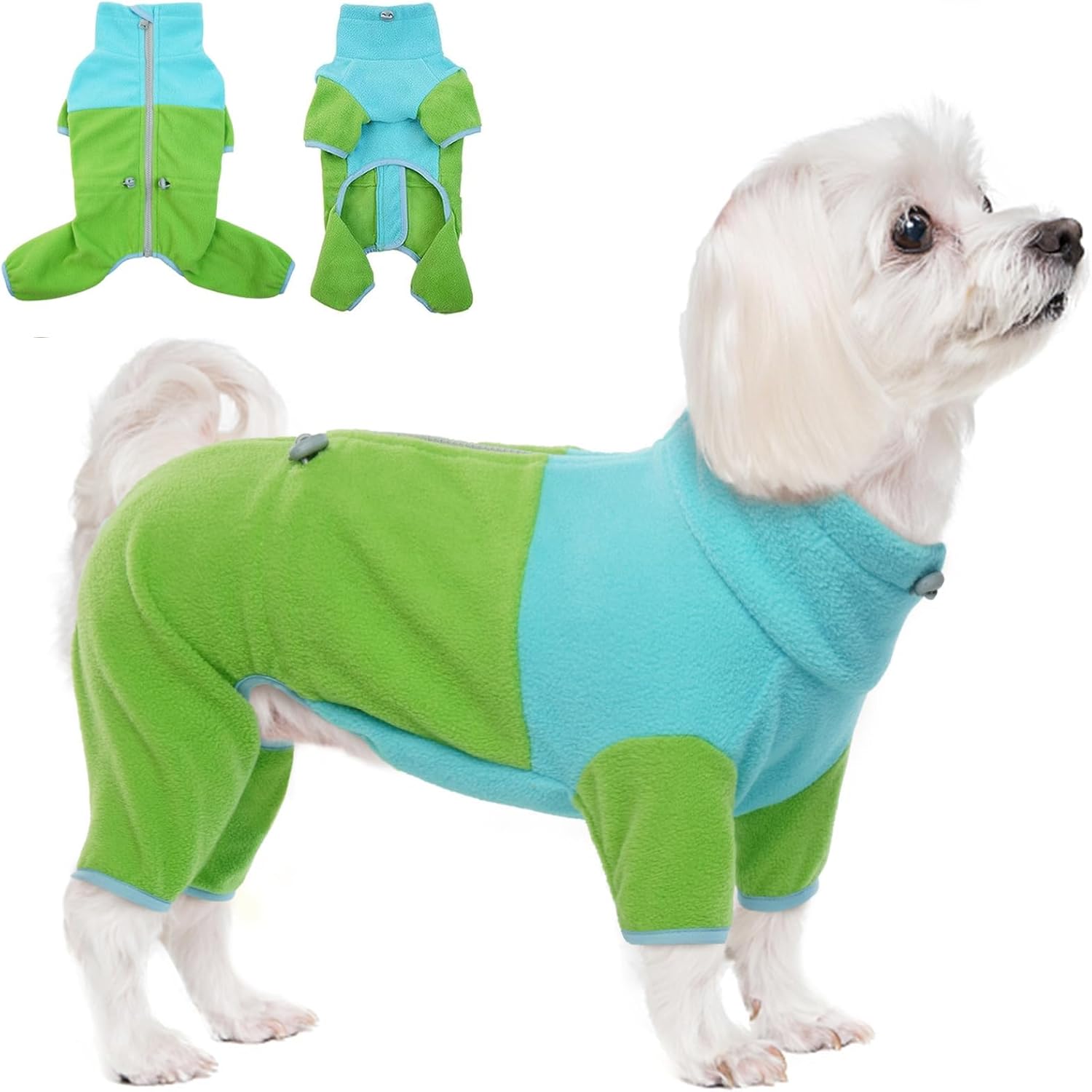 Lelepet Dog Winter Coat, Waterproof Dog Jacket Warm ZipUp Fleece Dog Vest for Small Dogs