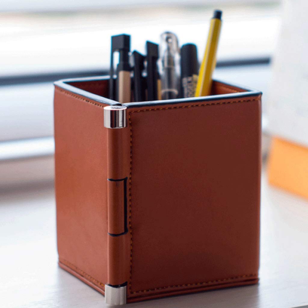 CIRONI Stifthalter für den Schreibtisch, Stiftehalter, PU-Leder, Schreibtisch-Organizer, Ständer, Dekor, Pinsel, Schreibtisch-Organizer, Dekoration für Büro, Schreibtisch, Zuhause, dekorativer Mult