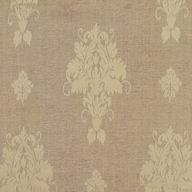 PRIME LINENS Curtain for Living Room Ring Top Jacquard Fully Lined Modern Panels Eyelet Curtain for Bedroom Window with 2 Free Tie Backs (Gold - Image 3