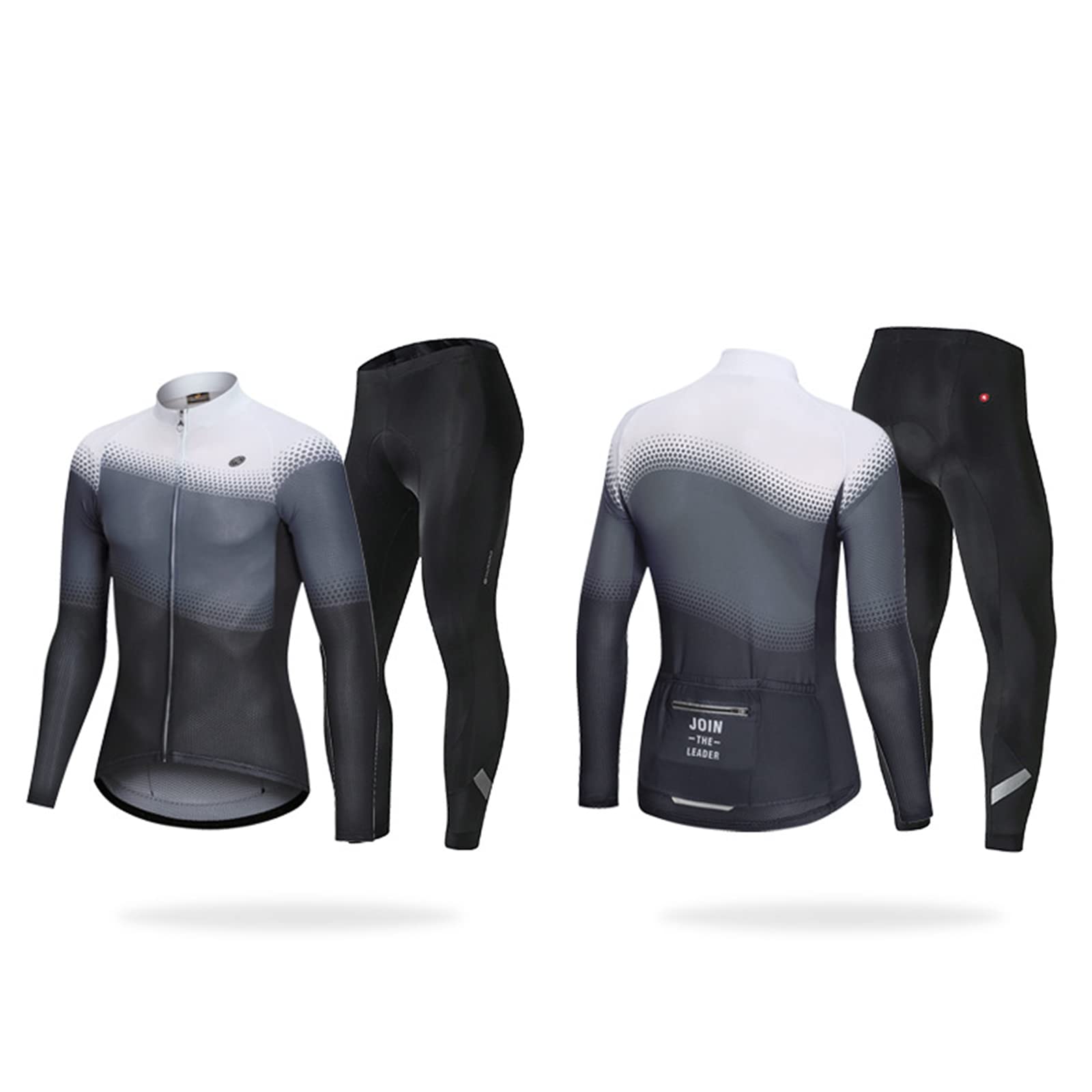 Abbigliamento Ciclismo, Tuta Ciclismo Bici Maniche Lunghe, Maglia Ciclismo Asciugatura Rapida Traspirante per MTB Corsa Strada Bici,D,2XL