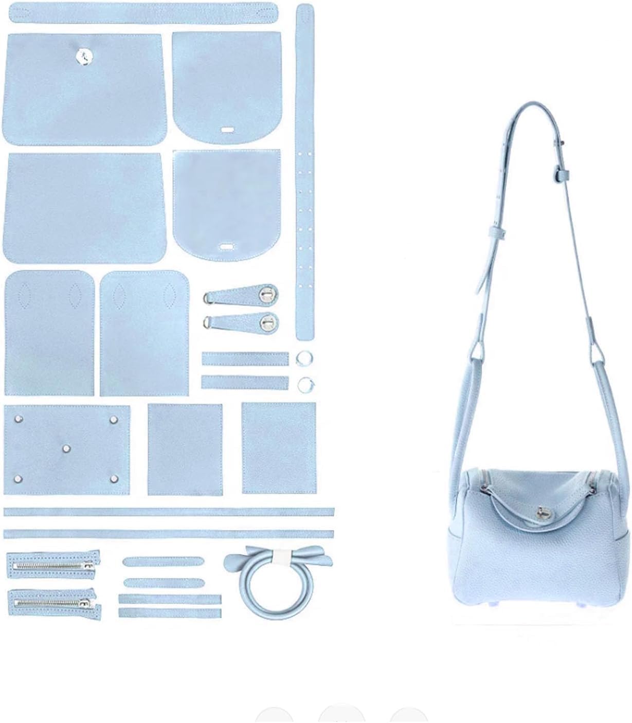 POPSEWING DIY Bag Kit LD Luxury Tote Bags for Women, Unique Gifts for Girlfriend, Romantic Leather Shoulder Bag Kit, DIY Handmade Crossbody Bag for Personalized Gifts (Large, Light Blue) POPSEWING DIY Bag Kit LD Luxury Tote Bags for Women, Unique Gifts for Girlfriend, Romantic Leather Shoulder Bag Kit, DIY Handmade Crossbody Bag for Personalized Gifts (Large, Light Blue)