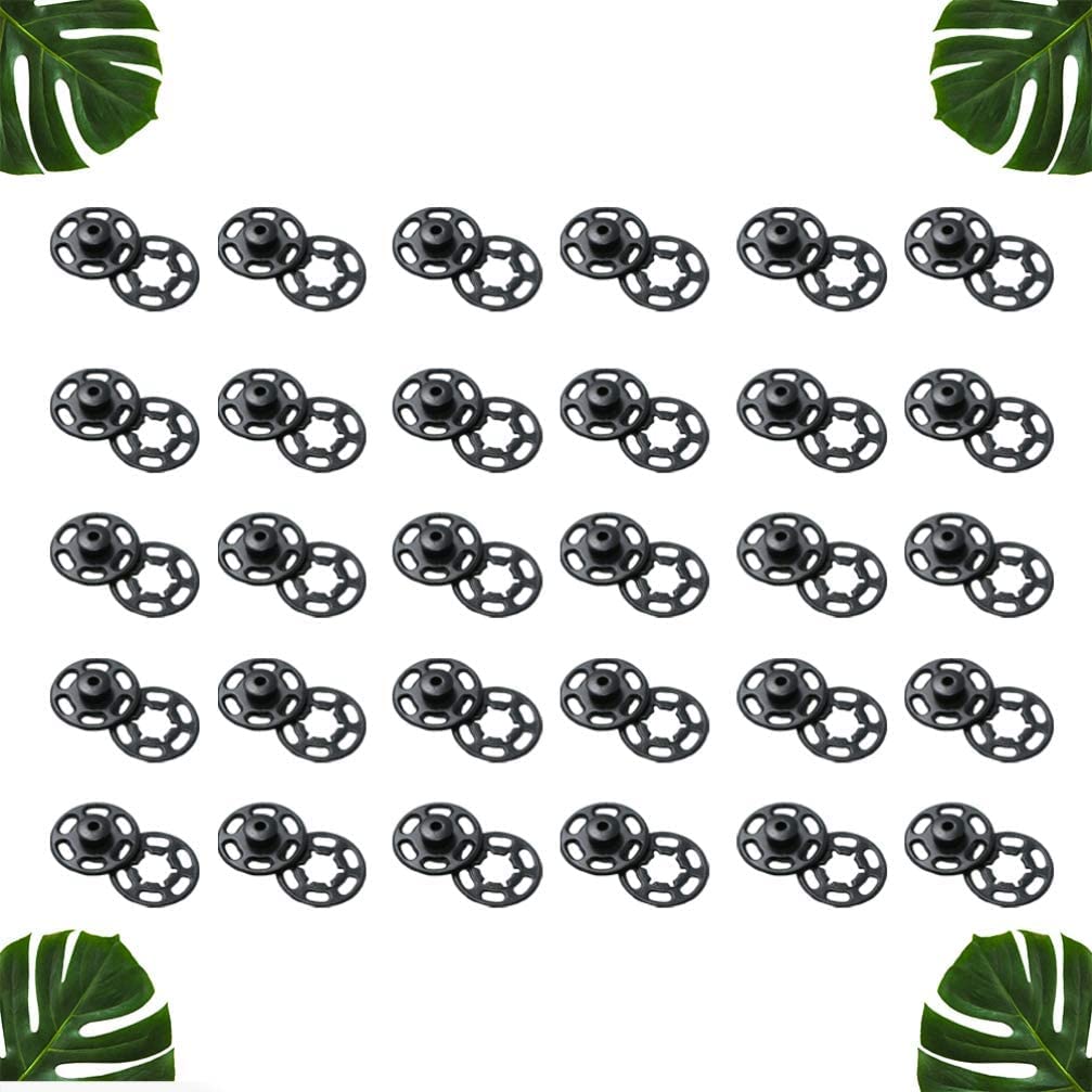 Broches de botón a presión SujetadorSuministros de costura, broches for coser, 1000 piezas de sujetadores a presión de plástico Botones de presión invisibles Botones for costura artesanal Blanco 15 mm