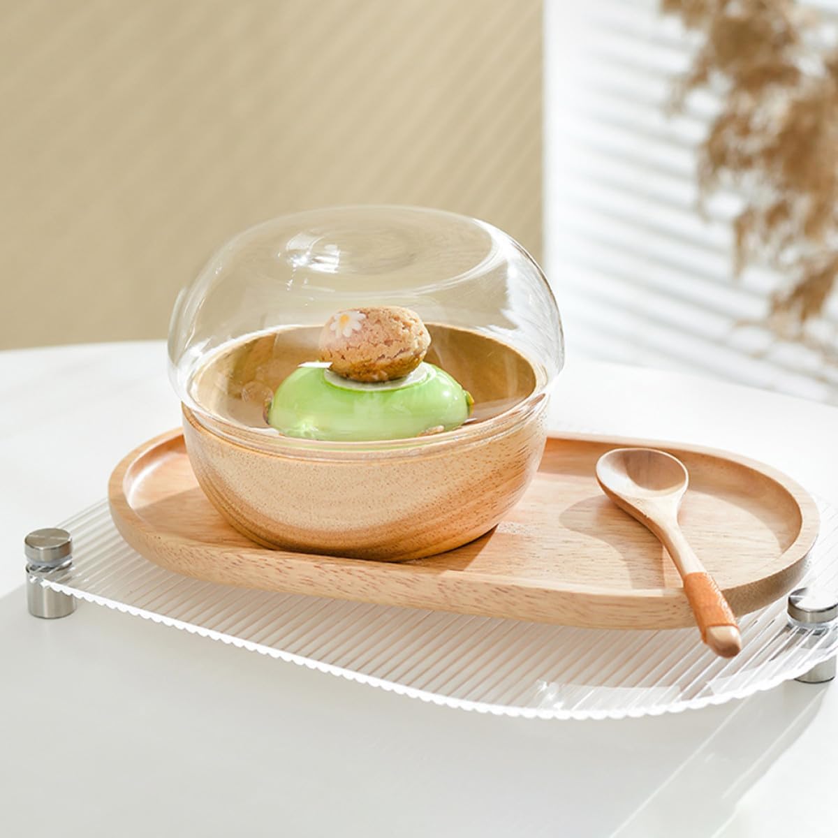 Wood Bowl Xmas Decorative Nut Bowl for Snacks and Dried Fruit image 5