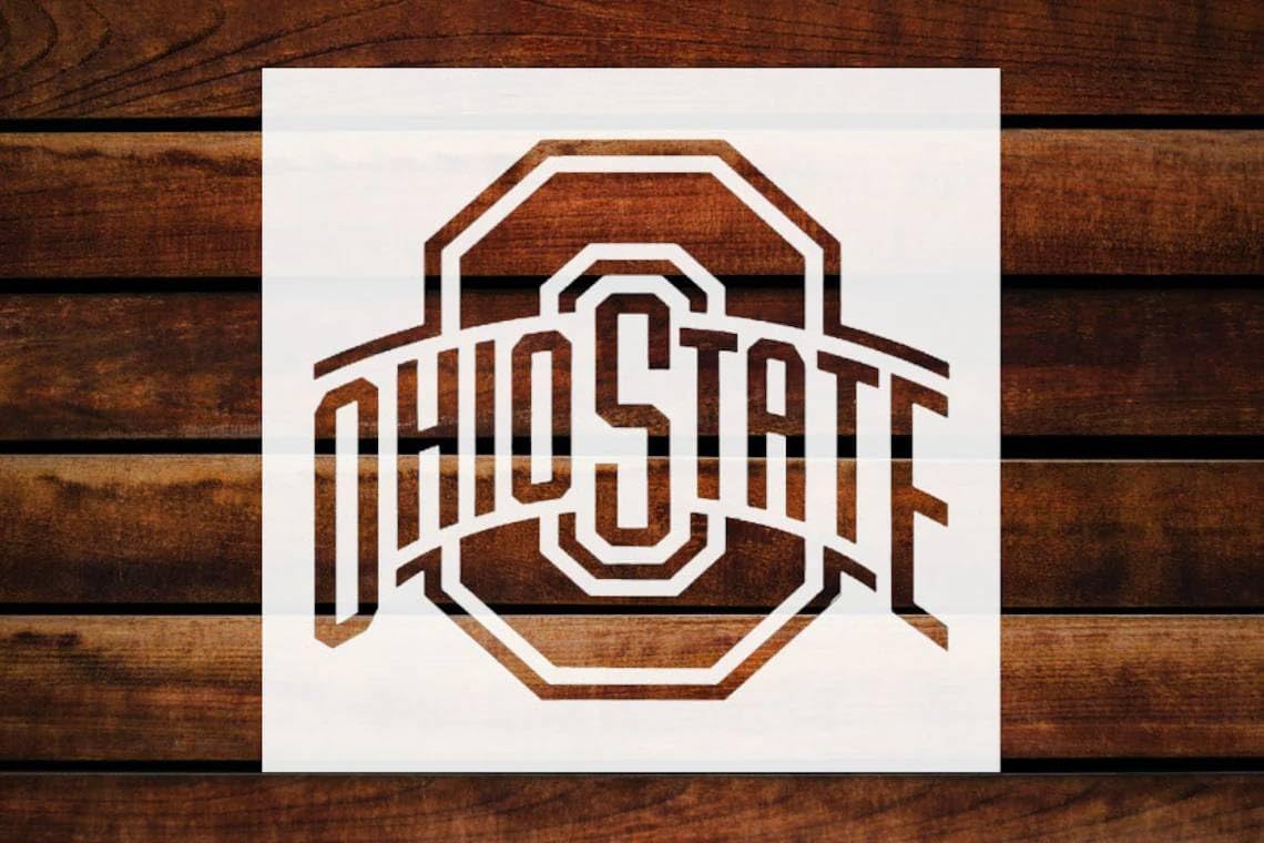 STENCILAIR Oh St Buckeyes 11" x 8.5" Custom Stencil Arts and Crafts Scrapbooking Painting on The Wall Wood Glass Reusable Stencil