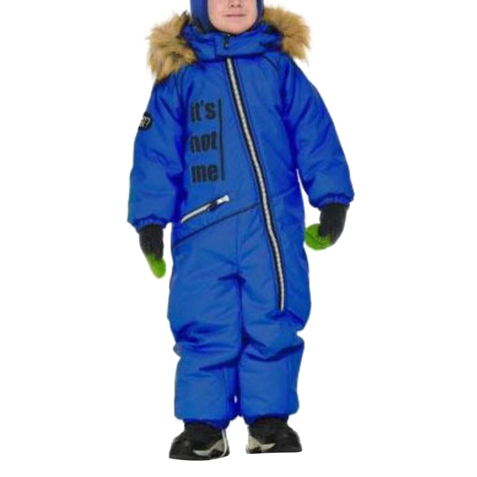 Generisch 2026 Schneeanzug Thermo Skianzug Winter Overall mit abnehmbarer Winddichter Matschanzug Outdoor Softshell Warme Kinderbekleidung