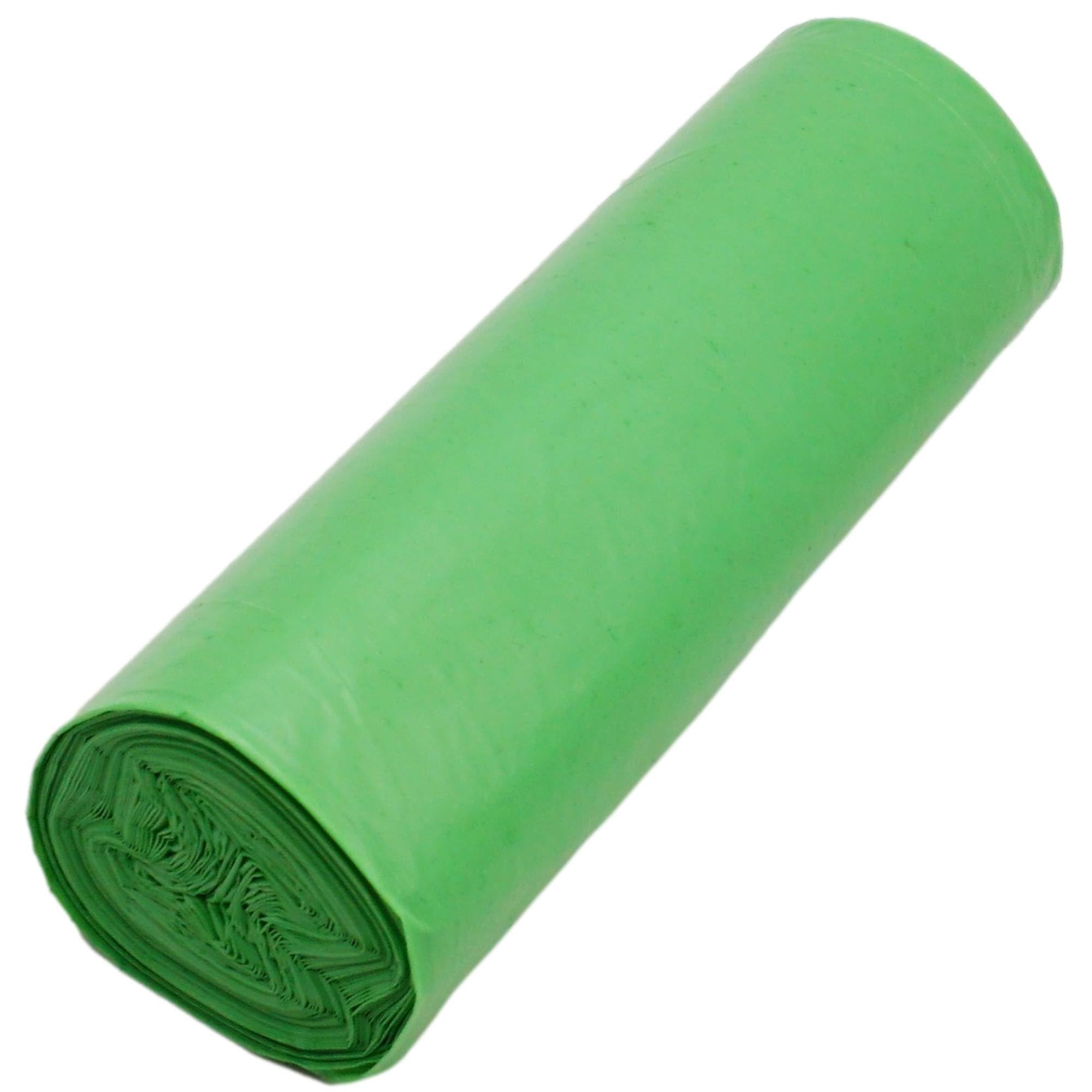 Skir'co Green (50 Pcs) Garbage Bags 60 Litre, Refuse Sacks 60 X 72 Cm, Bin Liners, Colour Waste Bags