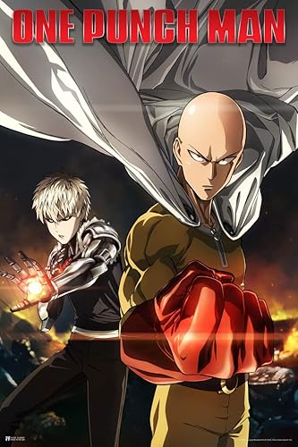 Miniatura 3 de One Punch Man Saitama with Genos Japanese Superhero Manga Character Anime Cool Wall Decor Art Print Poster 24x36
