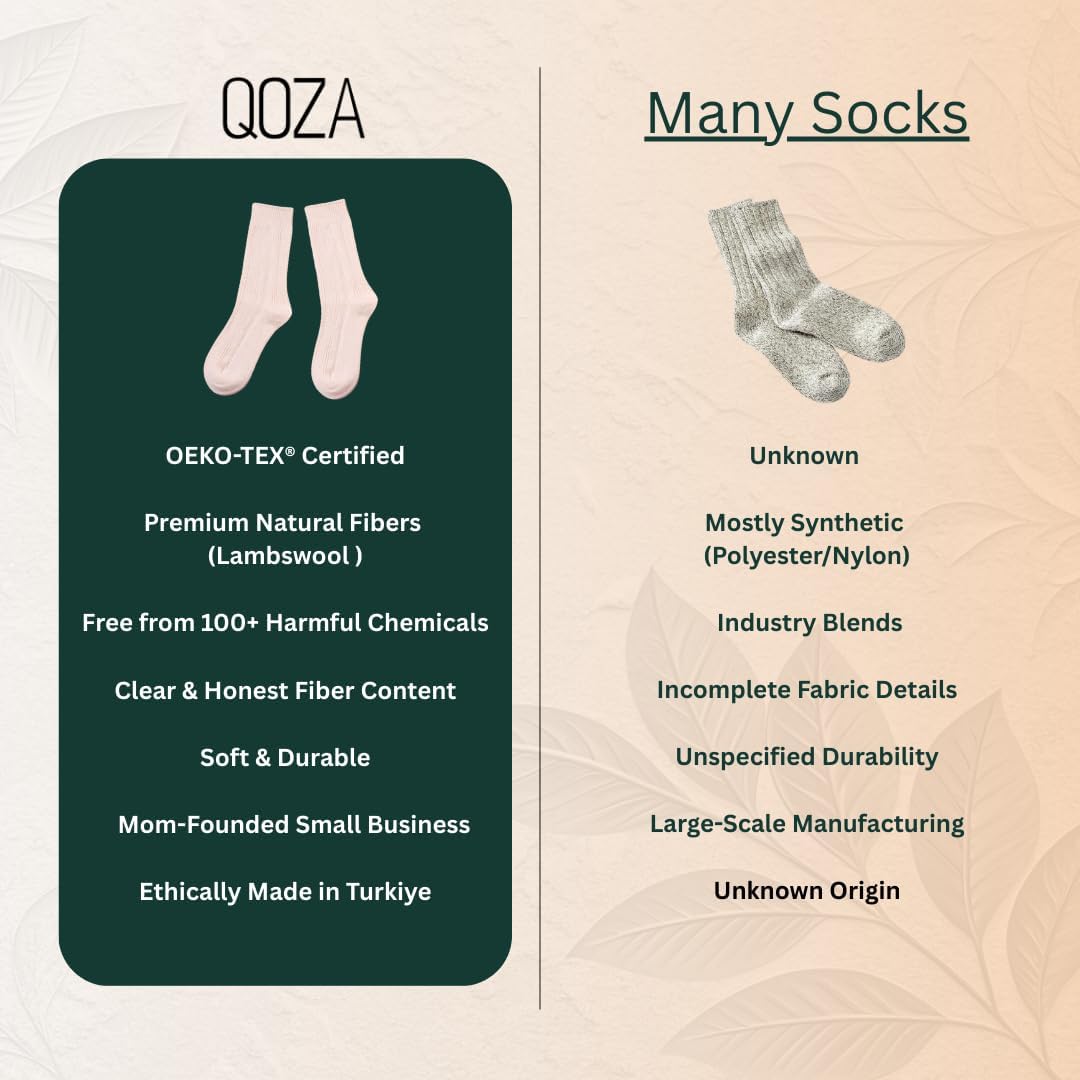 Crew Wool Socks for Women - Premium Lambswool, Soft & Cozy, OEKO-TEX Certified 2 Pack - Image 5