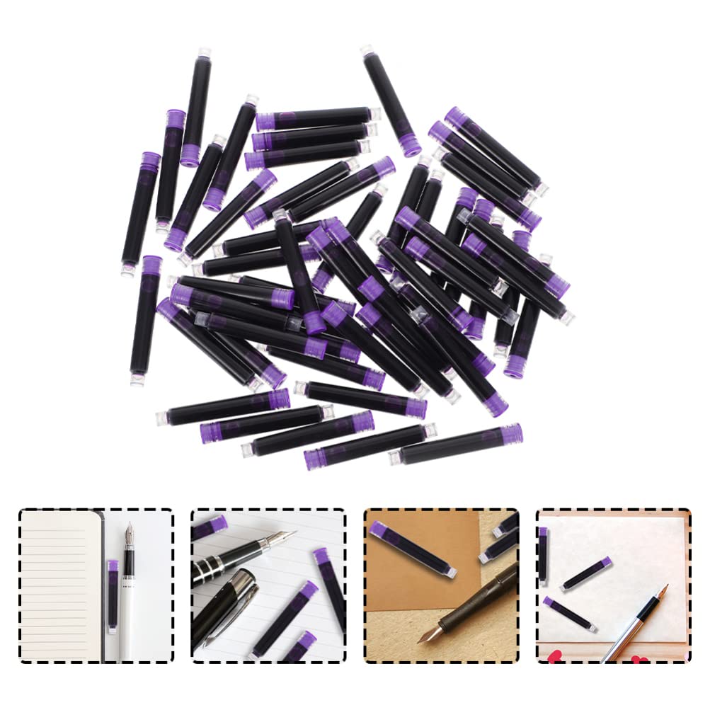 Cartucce Pen Ink 150pezzi Plastico Porpora per Scuola | Cancellabili, Leggere e Compatte, Festa Scuola Decor, Ricariche di Inchiostro per Scuola